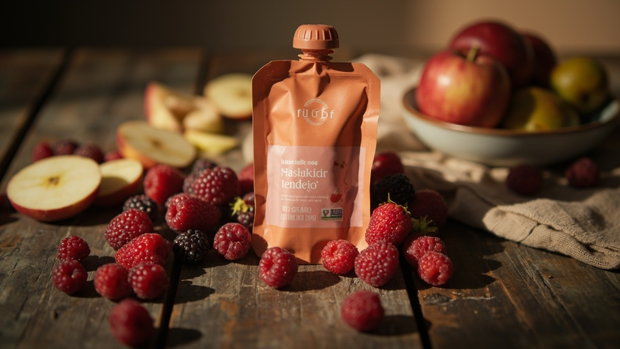 gourdes de fruits bio: snack nomade sans sucres ajoutés