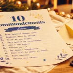 10 commandements parrain marraine à imprimer : feuille A4 pour baptême