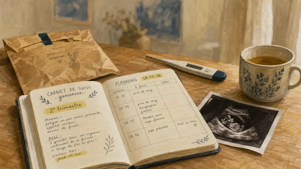 4e mois de grossesse : repères en SA, bébé plus actif et suivi mensuel