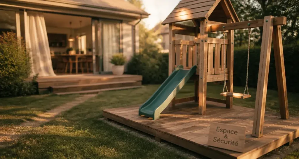 Aire de jeux enfant en bois massif : choisir la bonne taille, la bonne sécurité et le bon budget