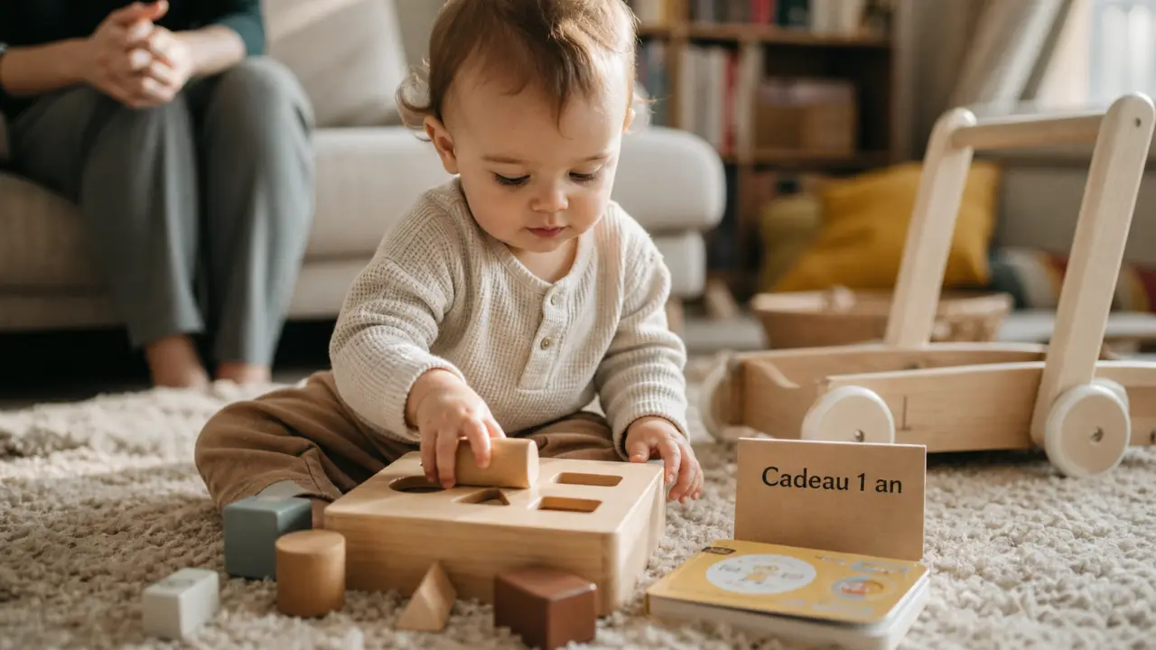 Cadeau anniversaire bebe 1 an : jouets d’éveil, encastrement en bois et motricité