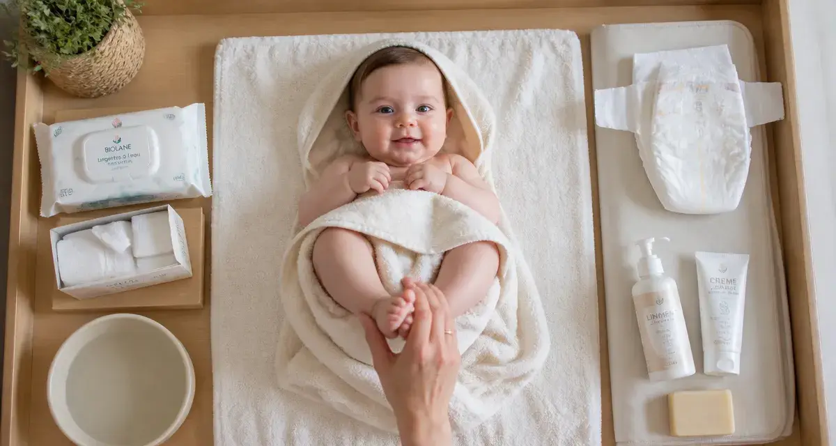 Changer un bebe : change sécurisé sans rougeurs, table à langer et accessoires