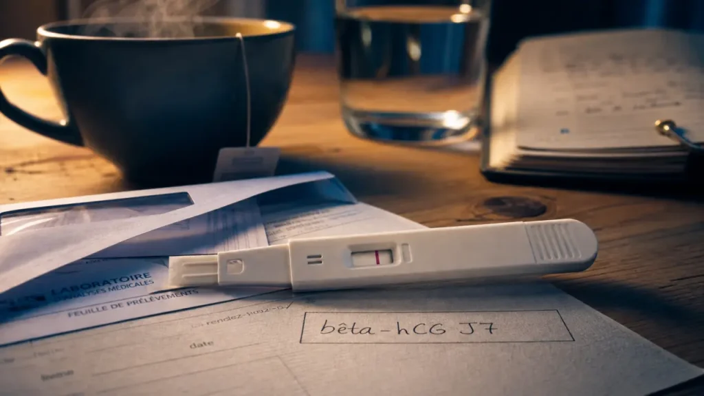 Test positif puis bêta-hCG qui baisse : comprendre une grossesse chimique