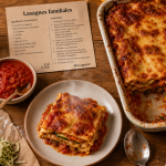 Lasagnes au four, plats familiales pas chers