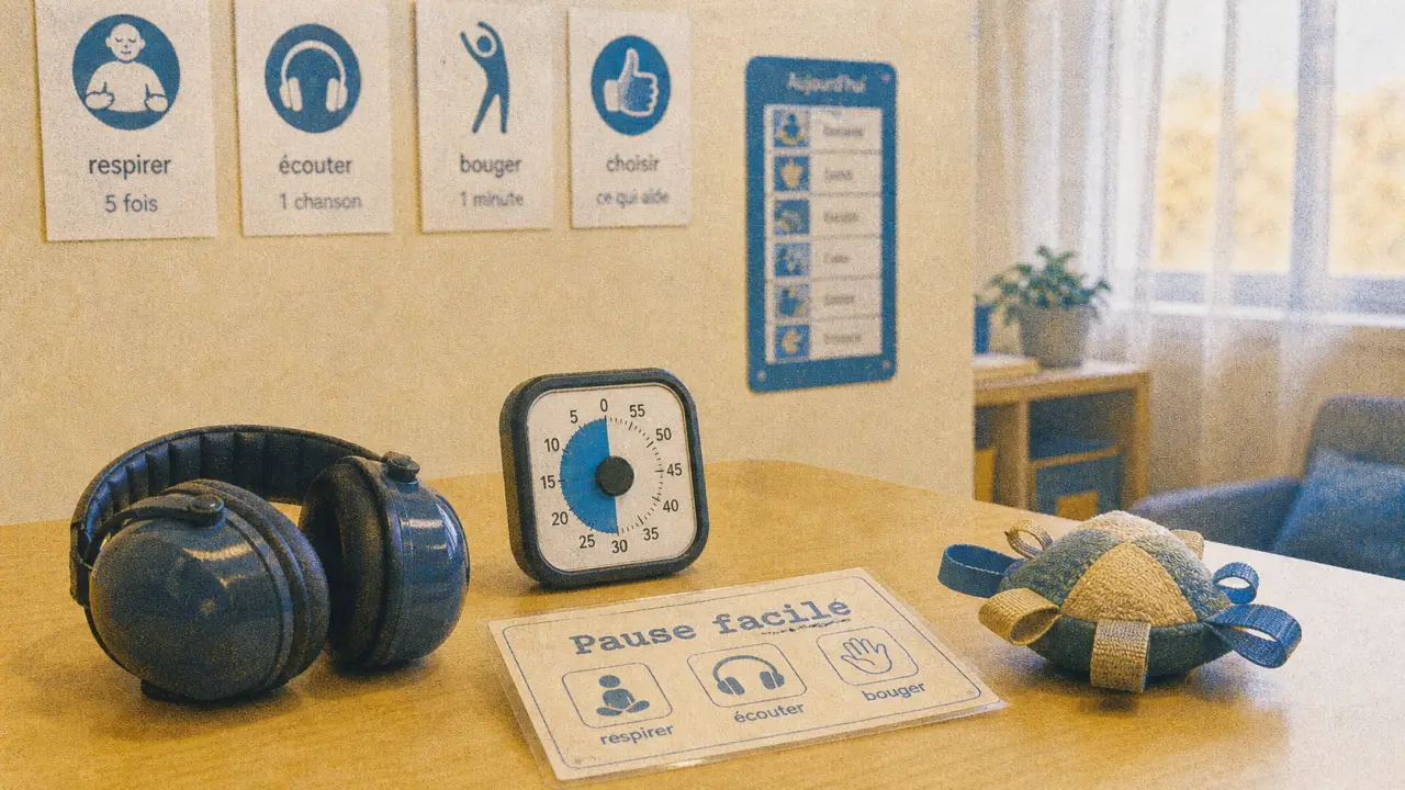 Bien être autiste : casque anti-bruit et pause facile pour réduire la surcharge sensorielle
