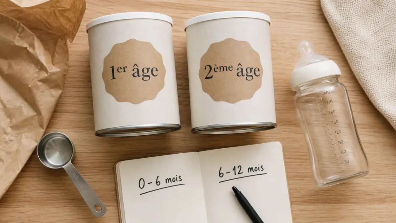 Difference lait 1er et 2eme age : 0–6 mois et 6–12 mois