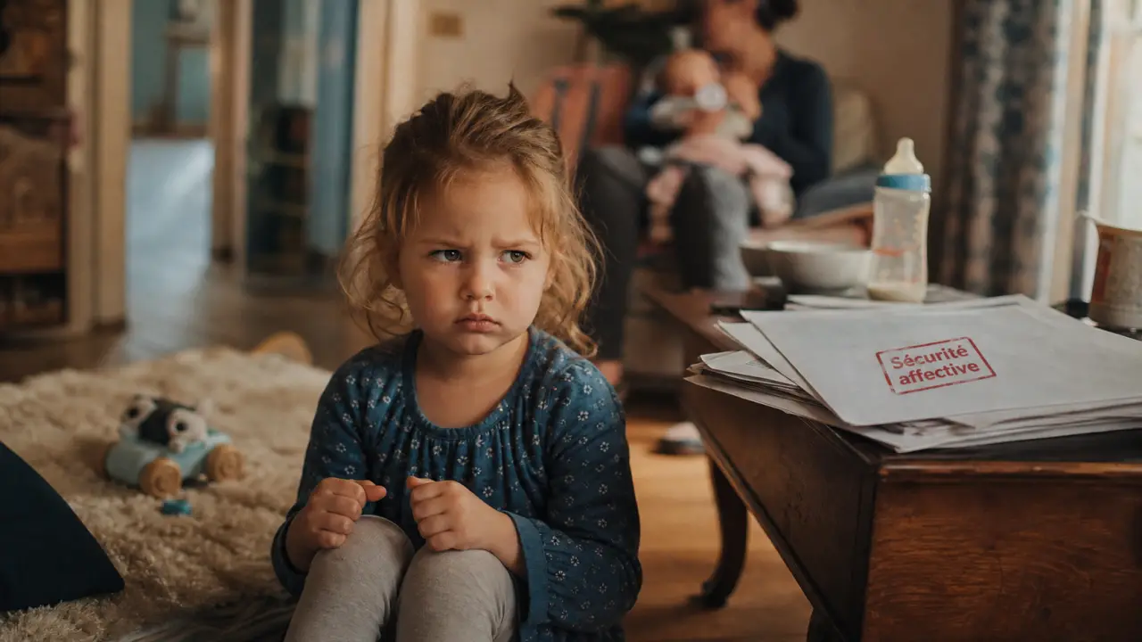 Ma fille est insupportable depuis la naissance de son frère : jalousie et régression, scène familiale avec bébé