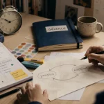 Psychopedagogue en séance : cahier, émotions et apprentissages à l’école