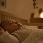 sommeil agite bebe : bébé endormi, chambre calme