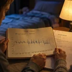 Spécialiste sommeil enfant : parents en consultation avec planning de sommeil