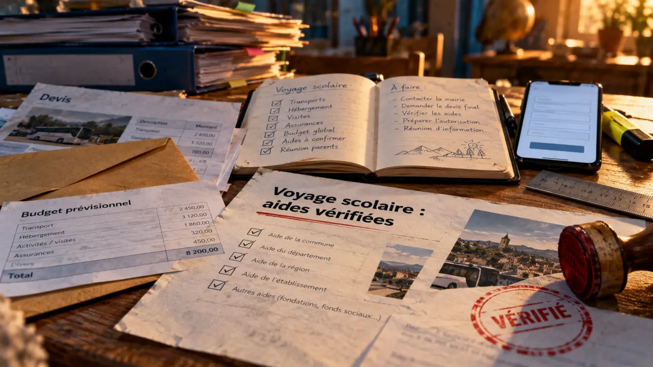 Aide au voyage scolaire : financements et budget avant le prix familles