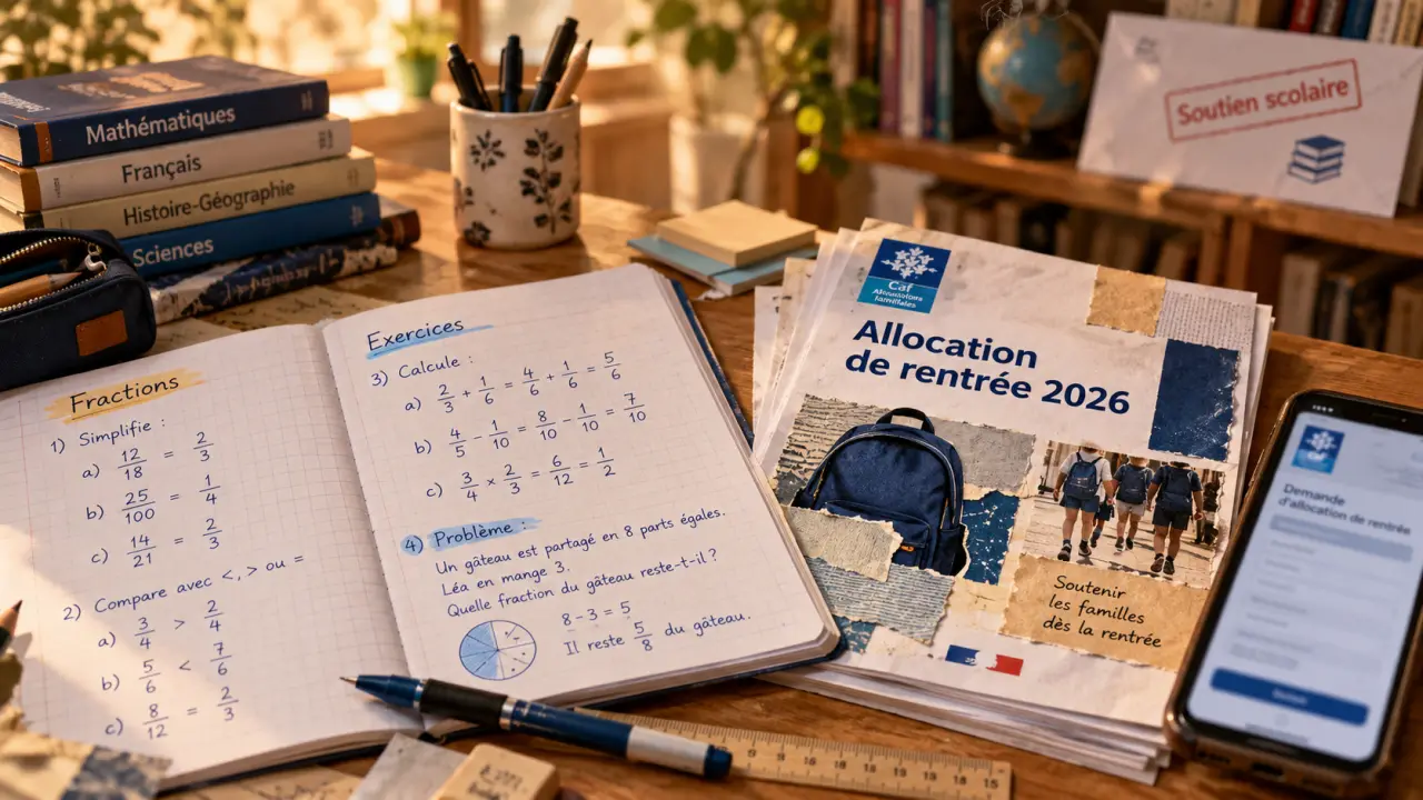 Aide scolaire : allocation de rentrée 2026 et soutien scolaire, documents et formulaires Caf